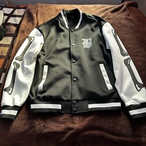 Black varsity jacket
